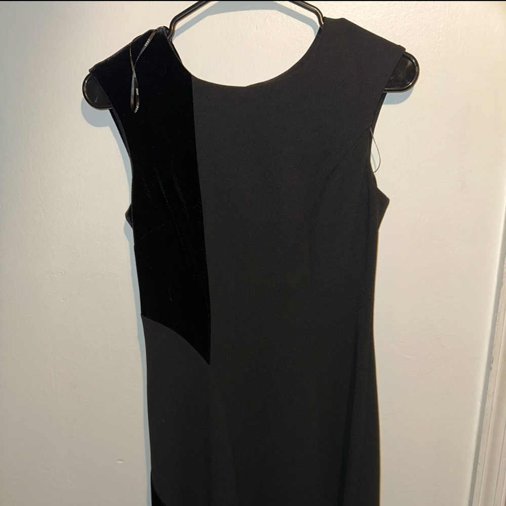 DKNY Asymmetric Velvet Scuba Dress